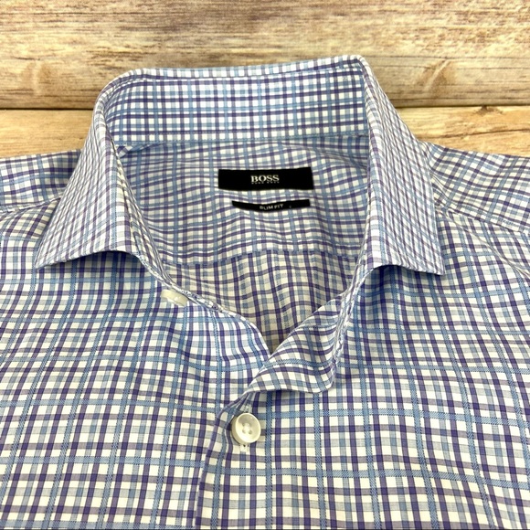 Hugo Boss Jason Plaid Slim Fit Button Down Shirt - Picture 7 of 12